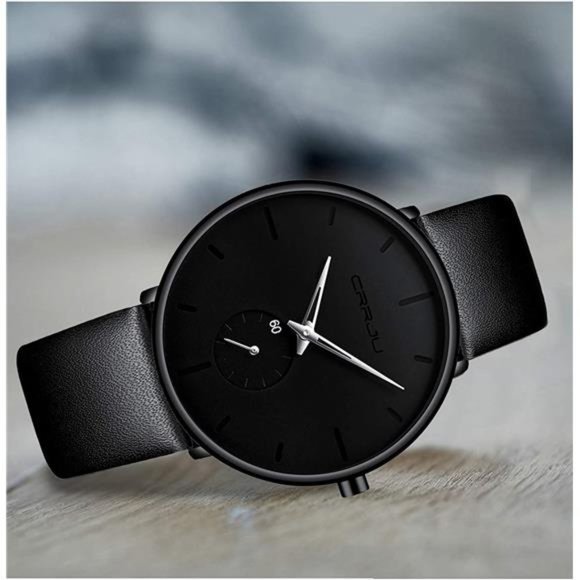Mens Watches Ultra-Thin Minimalist Waterproof-Fashion Wrist Watch for Men Unisex - Picture 4 of 7